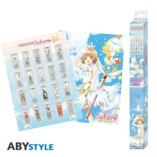 Set de 2 Posters Chibi Card Captor Sakura , dimensions 52 x 38 cm