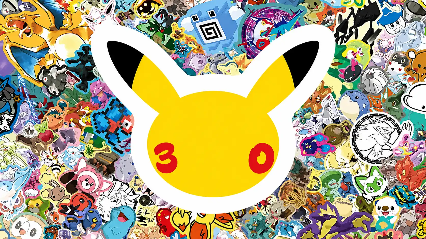 Bannière 30 ans Pokémon avec Pikachu