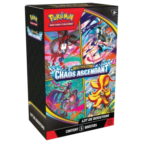bundle-pokemon-6-boosters-chaos-ascendant Bundle Pokémon Chaos Ascendant ME04 avec 6 boosters